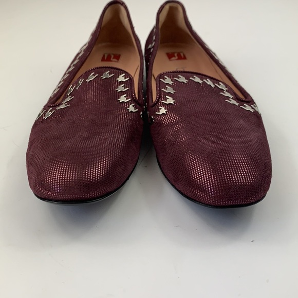 Ballin Metallic Burgundy Wine Loafer Flats NWOT size 8 - Picture 8 of 8